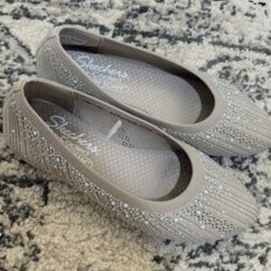 Skechers Women's Sparkling Beige Flats